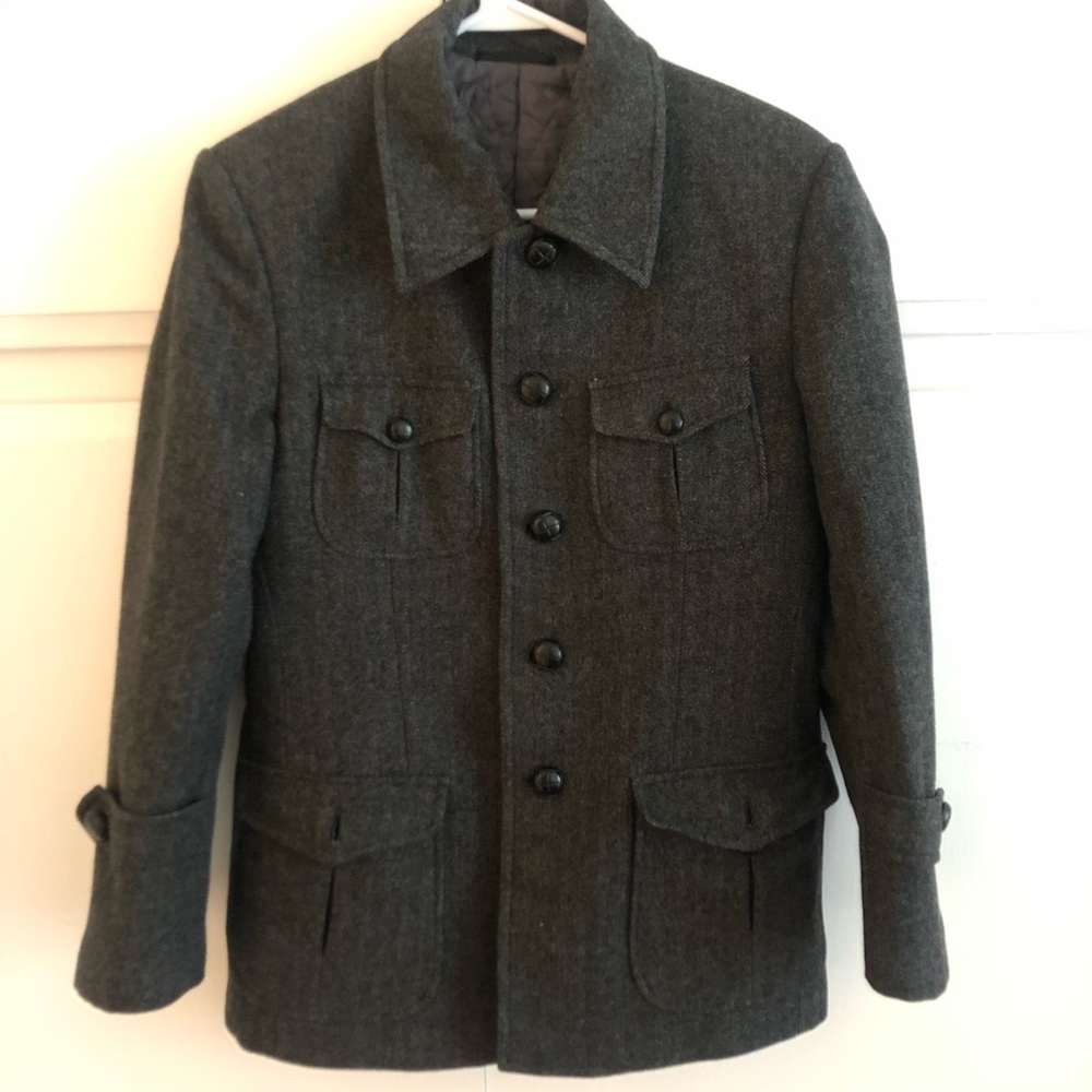 Men wool cotton padded jacket
